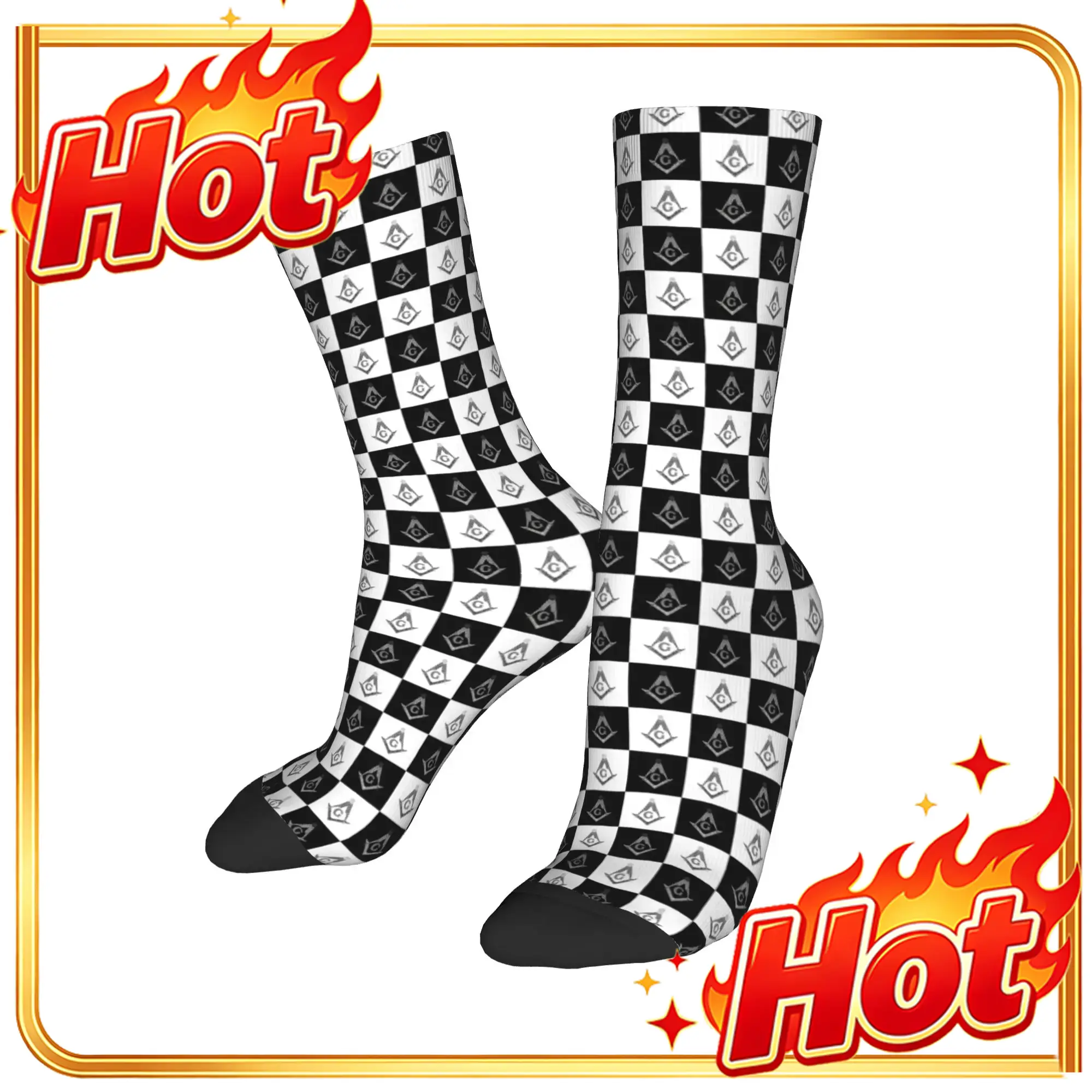 Custom Freemason Checkered Pat - đánh giá và giá Dress Sock Men